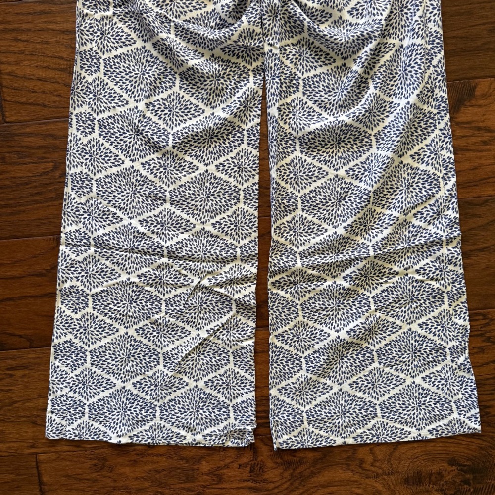 A Pea in the Pod Maternity Pants Rayon Wide Leg Blue White Coastal M - Picture 5 of 14